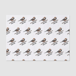Bezaubernde Boreal Chickadee Bird Cartoon Seidenpapier