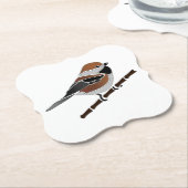 Bezaubernde Boreal Chickadee Bird Cartoon Untersetzer (angewinkelt)
