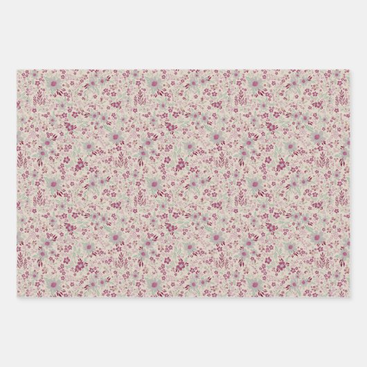 Bezaubernde Bunnies in Korbkörben, Wiesen-Dekoupag Geschenkpapier Set (Vorderseite 2)