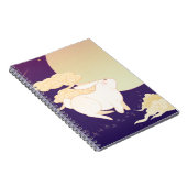 Bezaubernde Bunny Moon Notebook-Abdeckung Notizblock (Rechte Seite)