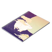 Bezaubernde Bunny Moon Notebook-Abdeckung Notizblock (Linke Seite)