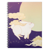 Bezaubernde Bunny Moon Notebook-Abdeckung Notizblock (Vorderseite)