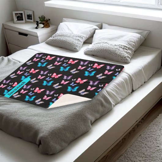 Bezaubernde bunte Schmetterlinge personalisieren Sherpadecke