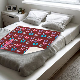 Bezaubernde bunte Schmetterlinge personalisieren Sherpadecke