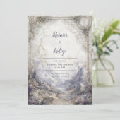 Bezaubernde Burg Burg Hochzeit Einladung (Stehend Vorderseite)