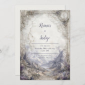 Bezaubernde Burg Burg Hochzeit Einladung (Vorne/Hinten)