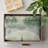 Bezaubernde Burg im Grüntöne Themenpapier Seidenpapier (Geschenk)