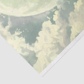 Bezaubernde Burg im Grüntöne Themenpapier Seidenpapier (Ausschnitt)