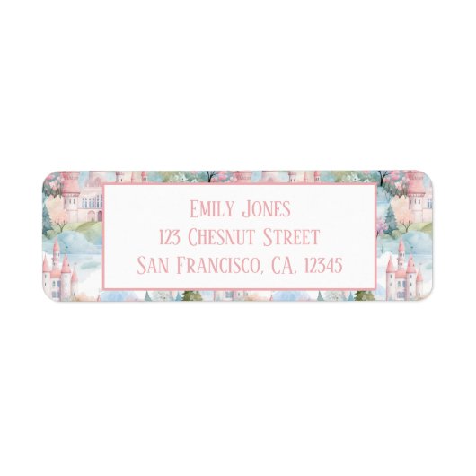 Bezaubernde Burg - Rücksendeadresse (Vorne)