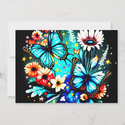 Bezaubernde Butterfly-Babydusche Einladung (Rückseite)