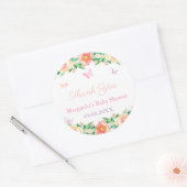 Bezaubernde Butterfly Garden Little Girl Baby Dusc Runder Aufkleber (Umschlag)