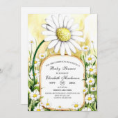 Bezaubernde Déisy-Babydusche Einladung (Vorne/Hinten)