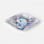 Bezaubernde Dolphin-Babydusche Pappteller (Gewinkelt)
