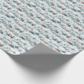 Bezaubernde Dorfszenen: Aquarellfarben Geschenkpapier (Ecke)