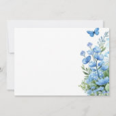 Bezaubernde Eichhörnchenwälder Blue Boy Baby Dusch Einladung (Rückseite)