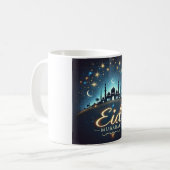 Bezaubernde Eid Mubarak Nightscape Kaffeetasse (Vorderseite Links)