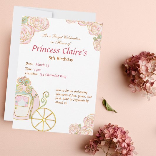Bezaubernde Einladung der Prinzessin zum Geburtsta