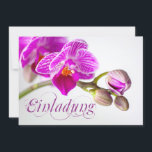 Bezaubernde Einladungskarte mit Orchidee Einladung<br><div class="desc">Die perfekte Einladungskarte für Deine perfekte Feier!
Ob zu Silvester,  zum Geburtstag oder sonstigen Jubiläen - hiermit kommen Deine Gäste gern!
Denn eine stilvolle Einladungskarte rundet jede Feierlichkeit elegant ab.</div>