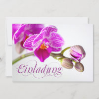 Bezaubernde Einladungskarte mit Orchidee