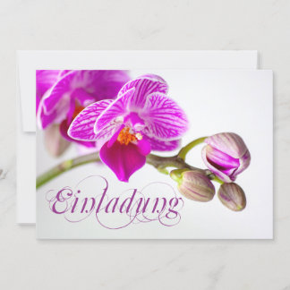 Bezaubernde Einladungskarte mit Orchidee Einladung