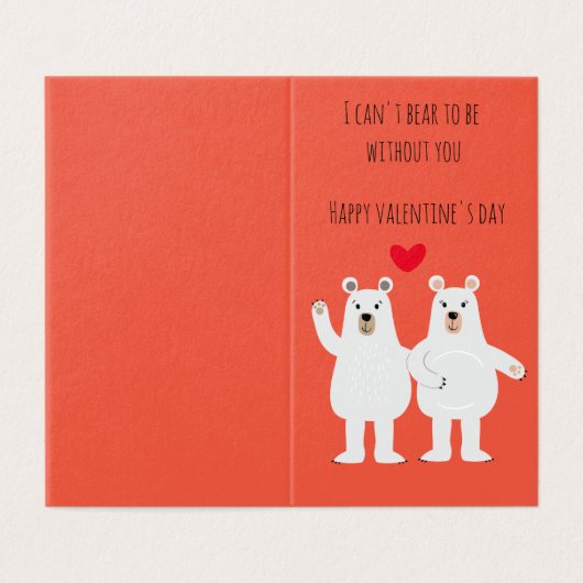 bezaubernde Eisbärenkarte (Außenseite Aufgefaltet)