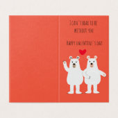 bezaubernde Eisbärenkarte (Außenseite Aufgefaltet)