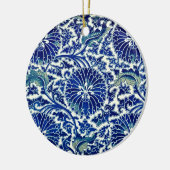 Bezaubernde Eleganz: Blaues, florales chinesisches Keramik Ornament (Links)