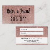 Bezaubernde Empfehlungskarte (Vorne/Hinten)