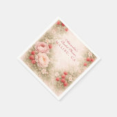 Bezaubernde Erdbeere Hochzeitsshower Serviette (Ecke)