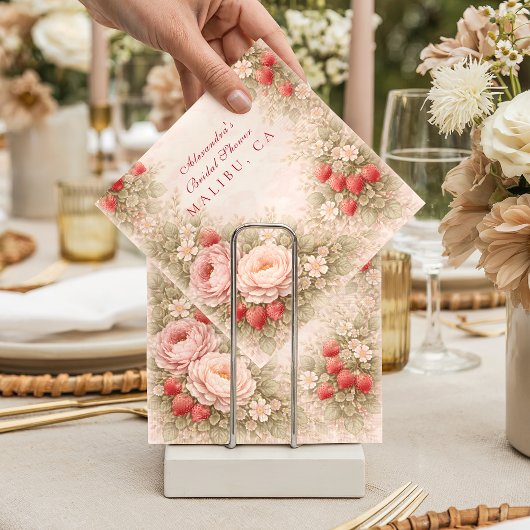 Bezaubernde Erdbeere Hochzeitsshower Serviette