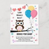 Bezaubernde Eule mit Balloons & Herz Babydusche Begleitkarte (Vorderseite)