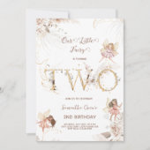 Bezaubernde Fairies 2. Geburtstagsfeier Einladung (Vorderseite)