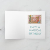 Bezaubernde Fairy Violet Geburtstagsgrüße Karte (Innenseite)