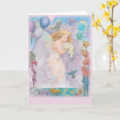 Bezaubernde Fairy Violet Geburtstagsgrüße Karte (Gelbe Blume)