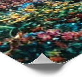 Bezaubernde Fantasy Landschaft mit Burg Monlit Poster (Ecke)