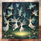 Bezaubernde Fee des Waldtanzes Fensteraufkleber (Blatt 2)