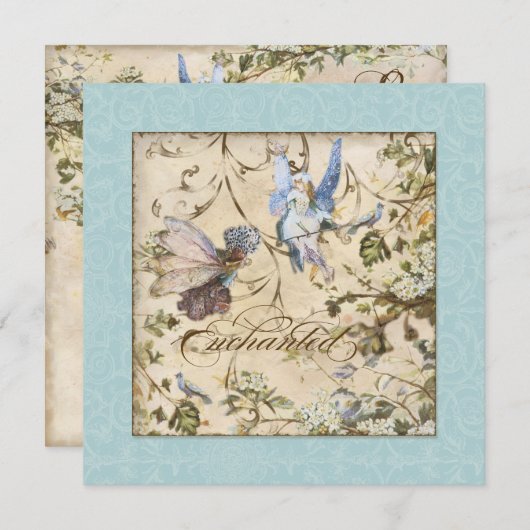 Bezaubernde Fee Fairies Blumenzitter Hochzeiten Einladung (Vorne/Hinten)