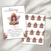 Bezaubernde Fee mit Mushrooms Girl Baby Dusche Einladung