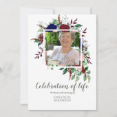 Bezaubernde FEIERUNG von LIFE-FOTO-Memorial Einladung (Vorderseite)