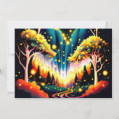 Bezaubernde Fireflies Dreamy Baby Dusche Einladung (Rückseite)