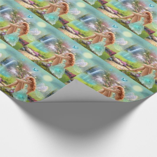 Bezaubernde Fischgärten Geschenkpapier (Ecke)