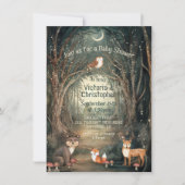 Bezaubernde Forest Baby Shower Twinkle Lights Einladung (Vorderseite)