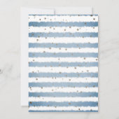 Bezaubernde Forest Blue Baby Dusche Einladung (Rückseite)