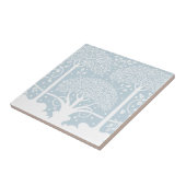 Bezaubernde Forest Calm Baby Blue Trees Fliese (Seite)