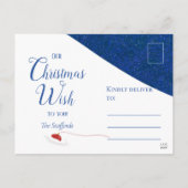 Bezaubernde Forest Christmas Eve Holiday Postkarte (Rückseite)