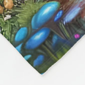 Bezaubernde Forest Dreamscape Mushroom Fantasy Fai Fleecedecke (Ecke)