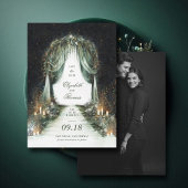 Bezaubernde Forest Dreamy Night Canopy Foto Hochze Save The Date