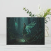 Bezaubernde Forest Fairy Fantasy Art Card (Stehend Vorderseite)