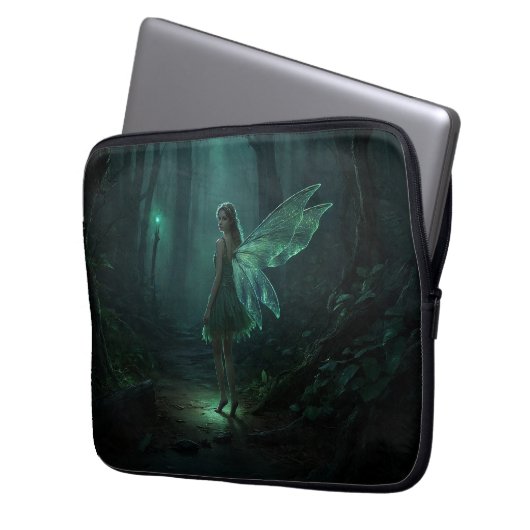 Bezaubernde Forest Fairy Fantasy Art Laptopschutzhülle (Vorderseite Links)