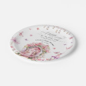 Bezaubernde Forest Fairy Flower Garden Baby Dusche Pappteller (Schrägansicht)